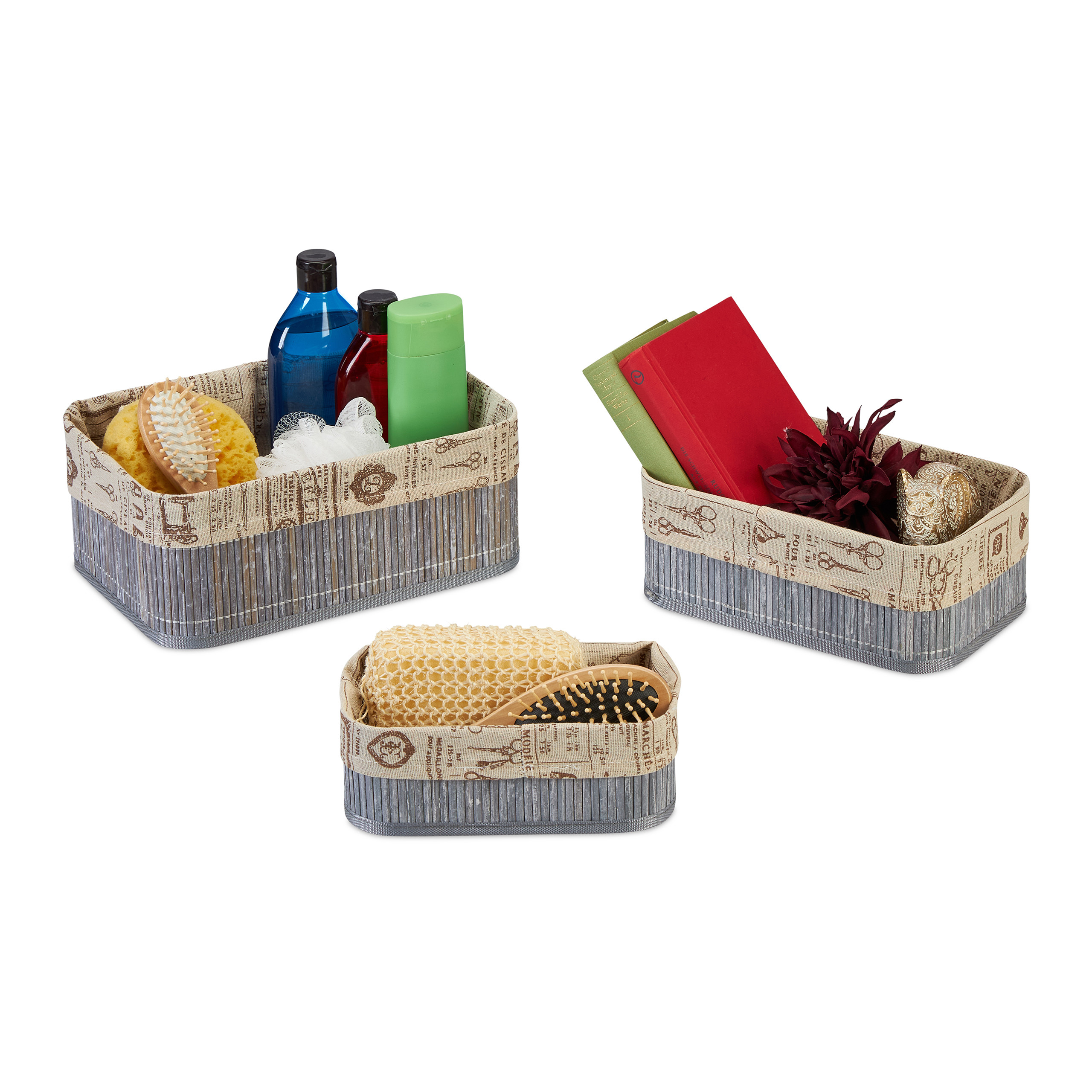 Lot De 3 Paniers De Rangement En Bambou Je Commande Home24