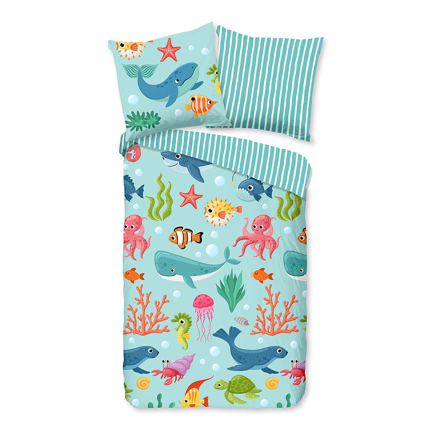 Parure de lit en coton renforcé Ocean Je commande home24