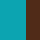 Turquoise / Marron