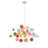 Pendelleuchte Explosion Stahl/Glas - Silber - 10-flammig