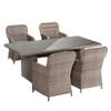 Sitzgruppe Villebon II (5-teilig) Polyrattan - Braun / Anthrazit