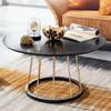 Tavolino da salotto Basedow MDF / Acciaio - Nero / Oro