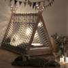 Lit cabane Tipi 200x90cm nature Marron - En partie en bois massif - 208 x 163 x 97 cm