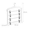 Cintres multiples set de 3 Blanc - Argenté - Noir