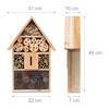 Hôtel à insectes abri en bois Marron - Bambou - Bois manufacturé - 31 x 48 x 10 cm