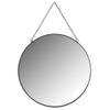 Miroir rond en métal laqué noir Métal - 32 x 32 x 32 cm
