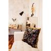 Coussin Tropical Garden Fringe Polyester - Noir / Multicolore