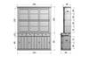 Buffet Lagos Weiß - Holzart/Dekor - Holz teilmassiv - 166 x 215 x 48 cm