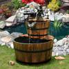 Brunnen Holz Gartenbrunnen Braun - Holzwerkstoff - 45 x 61 x 45 cm