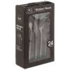 Besteck-Set aus Edelstahl MODERN Schwarz - Metall - 7 x 28 x 17 cm