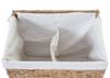 Wäschekorb HWC-C27 Braun - Weiß - Naturfaser - 60 x 50 x 43 cm