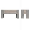 Hochbeet lasiert 59x77x35cm Grau - Massivholz - 34 x 39 x 79 cm