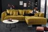 Ecksofa GRANDEZZA 308cm senfgelb Samt Gelb - Holzwerkstoff - Textil - 308 x 90 x 194 cm