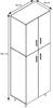 Holz Mehrzweckschrank Schrank Landos Braun - Weiß - Holzwerkstoff - 60 x 184 x 39 cm