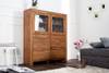 Highboard PURE 140cm natur Sheeshamholz Braun - Massivholz - Holzart/Dekor - 120 x 140 x 35 cm