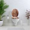 Premuim Abattant WC - Bois industriel Marron - Bois manufacturé - 38 x 5 x 44 cm