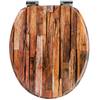 Premuim Abattant WC - Bois industriel Marron - Bois manufacturé - 38 x 5 x 44 cm