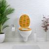 Premuim Abattant WC - Miau Noir - Orange - Jaune - Bois manufacturé - 38 x 5 x 44 cm