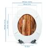 Premuim Abattant WC - Bois industriel Marron - Bois manufacturé - 38 x 5 x 44 cm