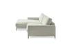 Ecksofa CARA Sofa Cord KAWOLA Ecksofa CARA Sofa Recamiere links steingrau - Grau - Ecke davorstehend links