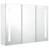 Badezimmerschrank 3007473 Glas Weiß - 89 x 62 x 14 cm