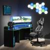 Computertisch „Kron“ Schwarz/Grün Set 5 Grün - Holz teilmassiv - 90 x 87 x 90 cm
