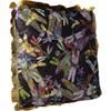 Coussin Tropical Garden Fringe Polyester - Noir / Multicolore