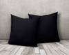 2er Set Kissenbezug 40x40 schwarz Jersey Schwarz