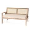 Banquette double Cabriolet inspiration Beige - Bois massif - 78 x 76 x 131 cm