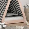Lit cabane Tipi 200x90cm nature Marron - En partie en bois massif - 208 x 163 x 97 cm