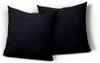 2er Set Kissenbezug 40x40 schwarz Jersey Schwarz