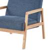 Fauteuil BONIFACIO en tissu bleu Bleu - Textile - 74 x 77 x 69 cm