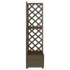 Jardinière Gris - Bois massif - Bois/Imitation - 40 x 150 x 40 cm