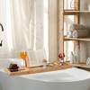 Pont de baignoire extensible en bambou Marron - Bambou - 109 x 5 x 23 cm