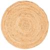 Handgefertigt Jute Teppich Nele Rund 120 x 120 cm