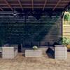 Garten-Sofa-Set Grau - Polyrattan - 60 x 63 x 100 cm