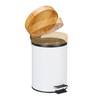 Poubelle de salle de bain 3 l Marron - Blanc