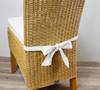 4er Set Sitzkissen Larissa aus Baumwolle Weiß - Textil - 46 x 4 x 42 cm