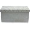 Coffre rangement banc tissu Textile - 77 x 38 x 38 cm