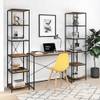 Standregal „Fyrk“ Antikholz/Schwarz Braun - Holz teilmassiv - 40 x 174 x 39 cm