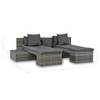 Ensemble de sofa Gris - Polyrotin - 240 x 65 x 150 cm