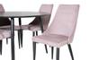 Ensemble de salle à manger Dipp 18 Rose foncé - Bois massif - 115 x 75 x 115 cm