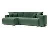 Canapé angle XL convertible LEO Vert - Textile - 148 x 85 x 298 cm