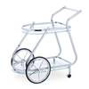Servierwagen aus Chrom & Glas Silber - Glas - Metall - 76 x 76 x 46 cm