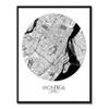 Poster Montreal Carte ronde Noir - Papier - 40 x 50 x 40 cm