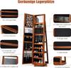 2 in 1 Schmuckschrank + Leiterregal Braun - Holzwerkstoff - 39 x 161 x 39 cm