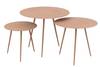 Set de trois tables gigognes vieux Rose foncé - Métal - 56 x 45 x 56 cm
