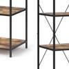 Standregal „Fyrk“ Antikholz/Schwarz Braun - Holz teilmassiv - 40 x 174 x 39 cm