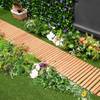 Ausrollbarer Garten-Holzweg 245 × 55 cm Braun - Massivholz - 55 x 2 x 245 cm