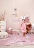 Tapis lavable en coton, ITZA Rose clair